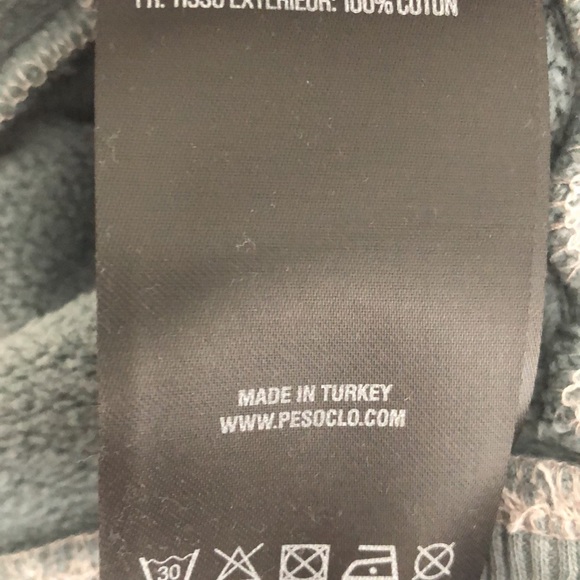 Peso Oversized Faded Zip Hoodie, Shark Grey - Picture 9 of 10